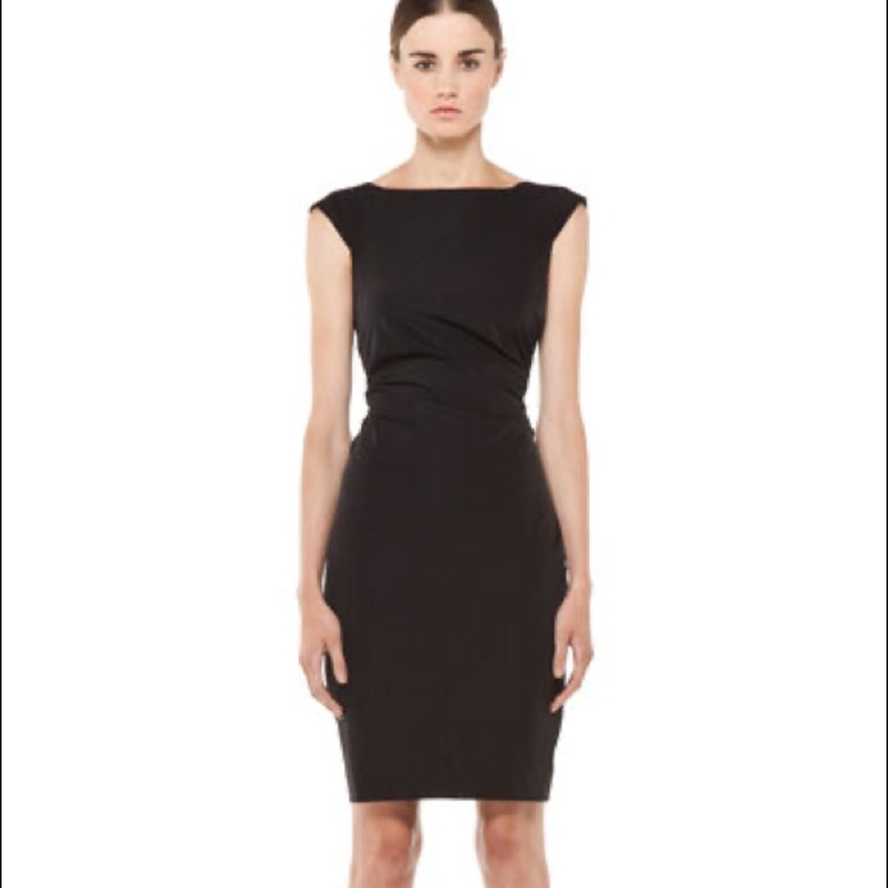 NWT Diane von Furstenberg Black Gabi Poplin Dress